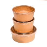 Top Sale Food Container Kraft Salad Paper Bowl Throwaway Greaseproof Soup 26oz