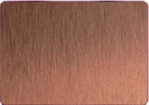 China Rose Red Vacuum HL Colored Stainless Steel Sheets Grade 201 Raw Material wholesale
