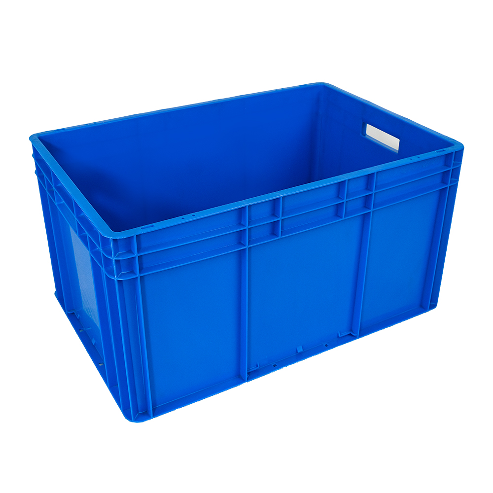 Solid Box Style Plastic Container for Transporting and Stacking Fruit Durable Reusable