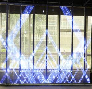 China High Brightness P7.8 Transparent Glass Led Screen 281trillion IC 2038 wholesale