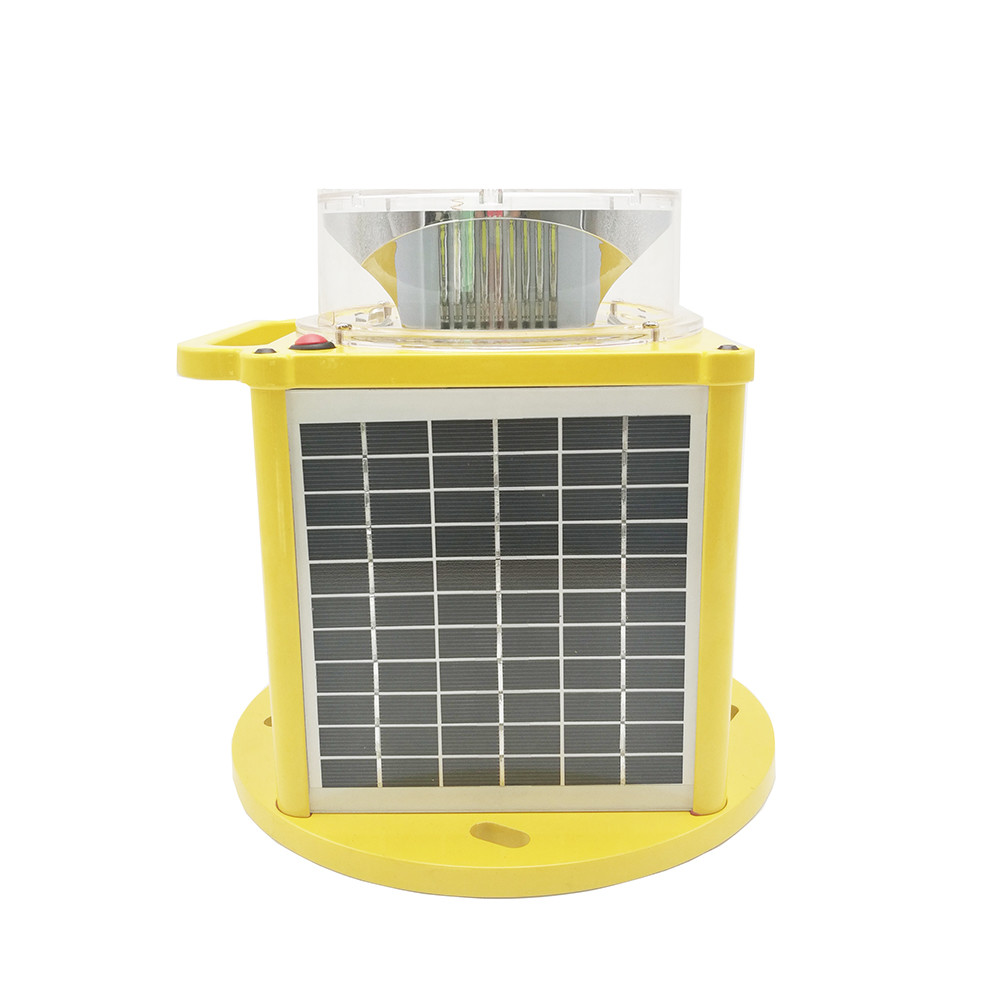 2500cd White LED Solar Heliport Beacon Lights Morse Code H DC12V IP68 24hours Operation