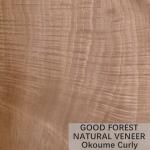 Okumen Natural Wood Veneer Plywood Customized 0.18 - 0.55mm Thickness