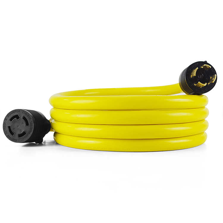L14-20R Generator Extension Cord Heavy Duty Generator Locking Power Cord 10FT Black Conductor Bared stranded cooper