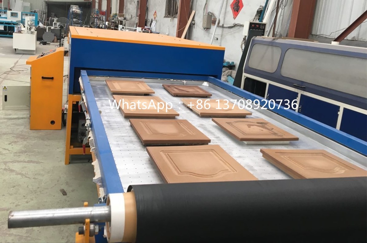 pvc foil vacuum membrane press machine/semi-automatic veneer hot press machine