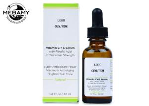 China Natural Vitamin C E Serum With Ferulic And Hyaluronic Acid / Organic Anti Aging Serum wholesale