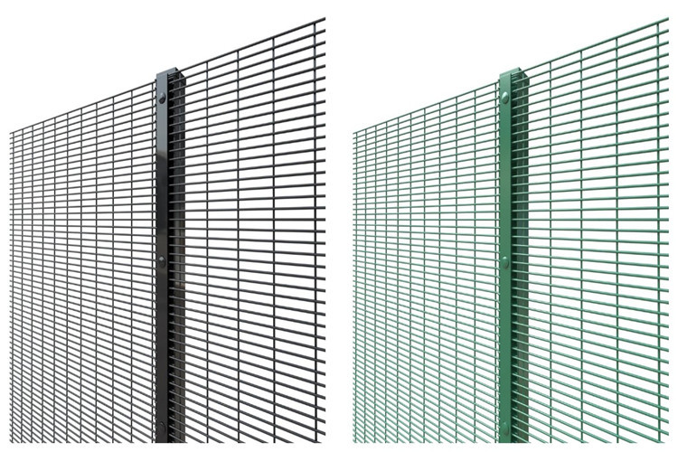 Powder Coated 358 Anti Climb Fence Green Anti Climb Security Fencing