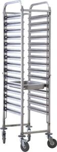 China RK Bakeware China-Sinlge Oven Rack 610x750x1800 Baking Tray Bakery Trolley For Industry wholesale