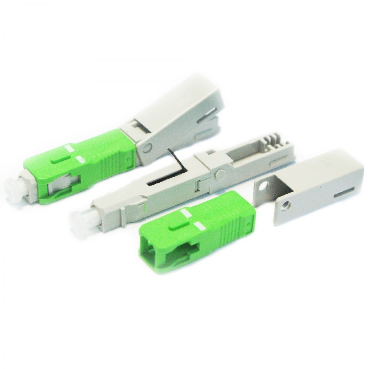 SC/APC FTTH Embedded Optical Fiber Connector Fast Quick Assembly For Drop Fiber Cable