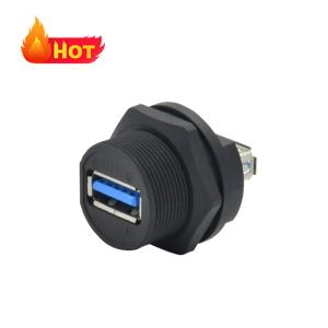 China Rigoal Panel Mount Waterproof USB Connector IP67 Outdoor Receptacle USB 3.0 wholesale
