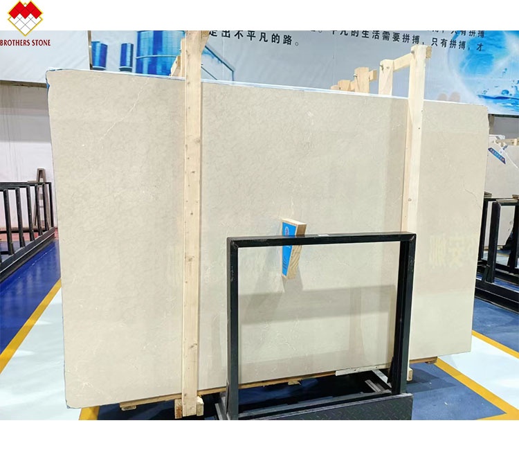 Indoor Cream Beige Marble Anti-Slip Curved Stairs Skirting Tiles for Modern Design