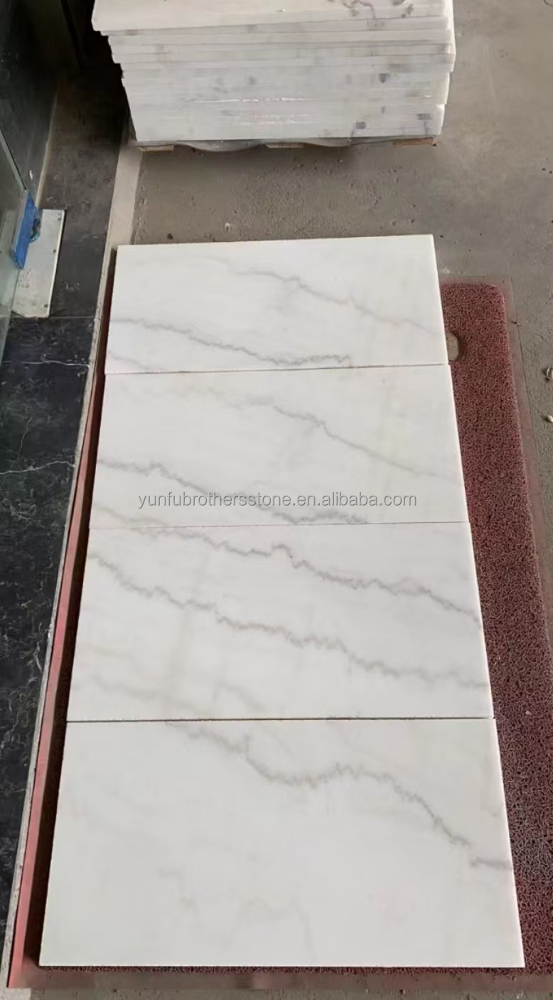 Honed Guangxi White Marble Quarry Modern Natural Block for Hotel Indoor Decorations
