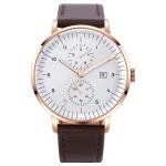 3BAR Leather Strap Chronograph Wrist Watches Waterproof 20mm