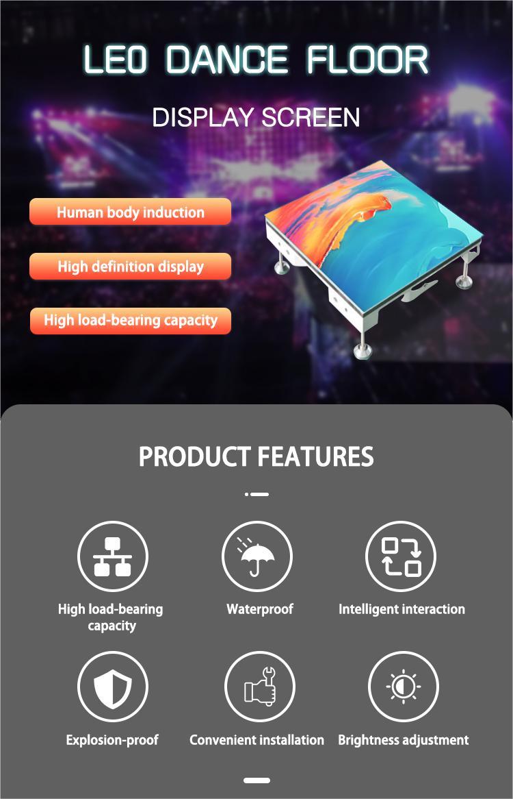 P3.91 Dance Floor LED Screen 250mmx250mm Module Size For Nightclub Stage Dance