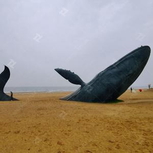 China Large Size Forged Whale Bronze Sculpture wholesale