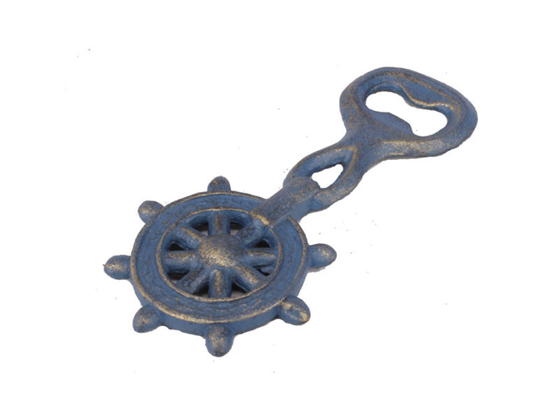 Cool Innovative best selling promotion gift die cast iron classic folk art rudder shape beer bottle opener