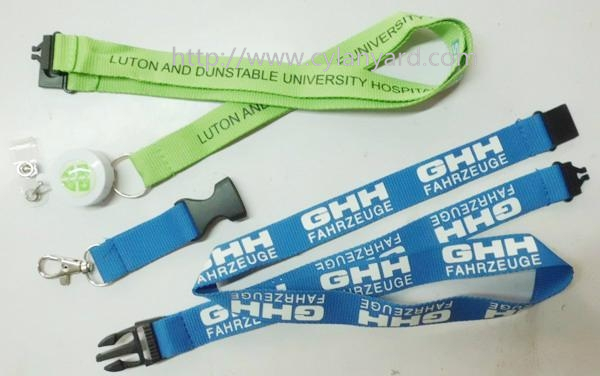 Retractable pull badge reel lanyards