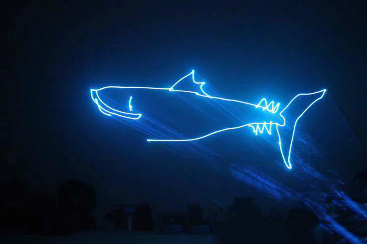 Blue Animated Outdoor Laser Stage Lighting B445 / 500mW For Christmas Lighting