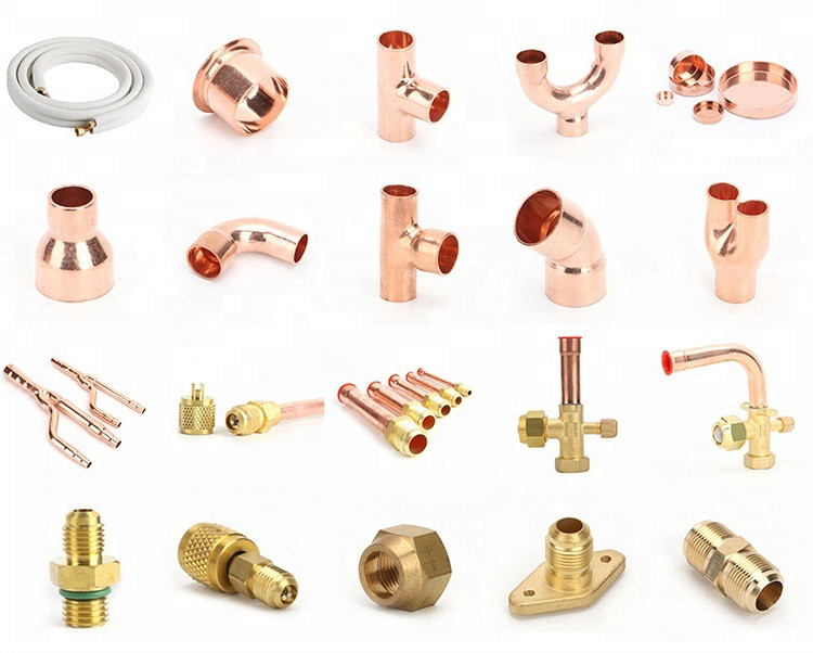 Red Copper straight Coupling Adapter 10 MM corrosion resistant For HVAC