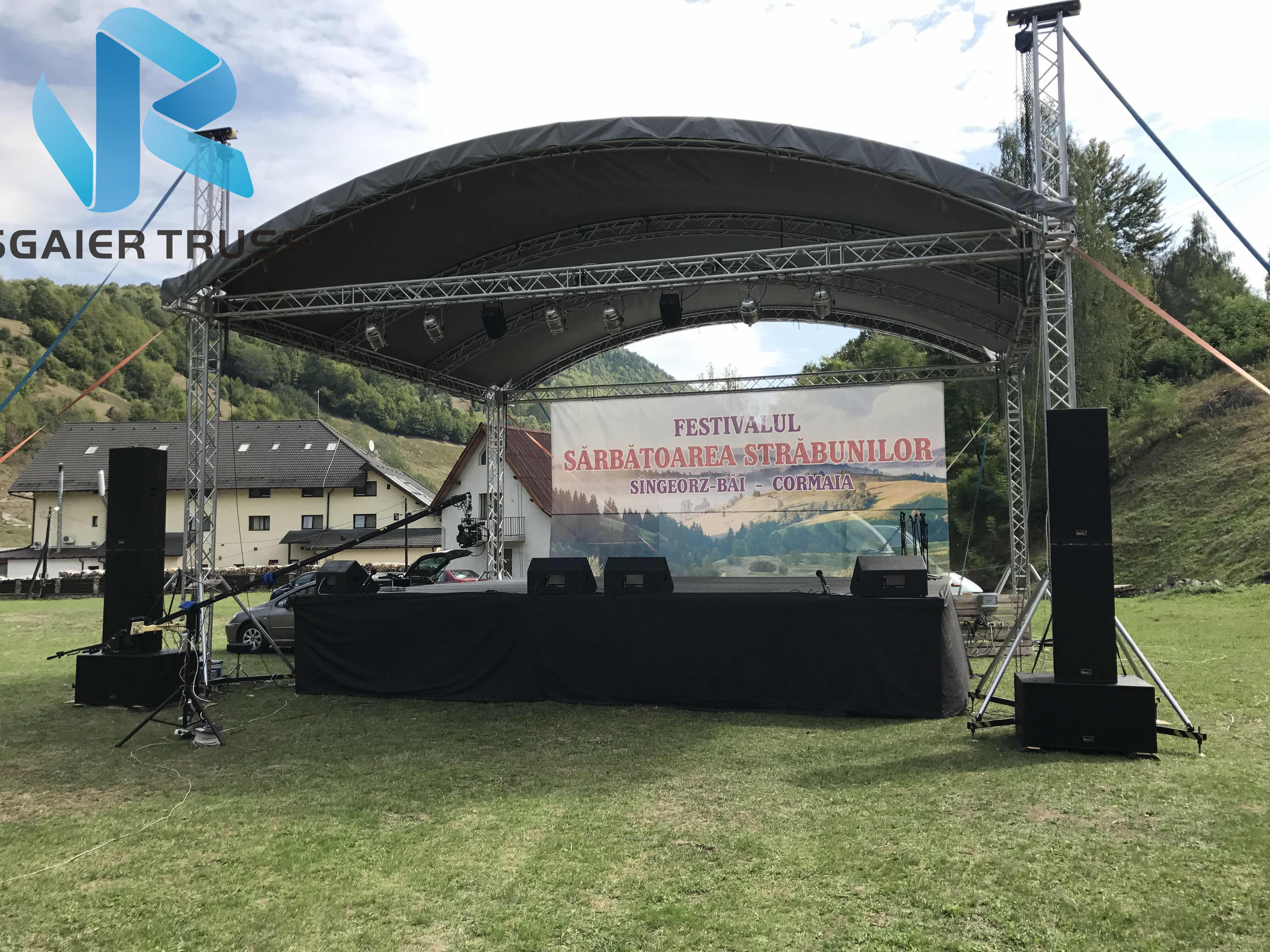Party Led Screen Truss , Aluminum Truss Roof Systems Ce / Tuv Certificated