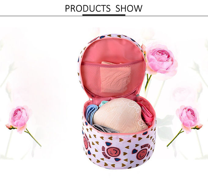 Outdoor Travel Beauty Storage Round Polyester Waterproof Makeup Wash Bag