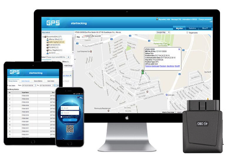GSM 850 LTE Smart Diagnosis 4g 16Pin Obd Port Tracking Device