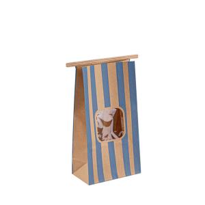 China Recyclable Kraft Merchandise Bags , Tin Tie Flat Bottom Kraft Paper Food Bags wholesale