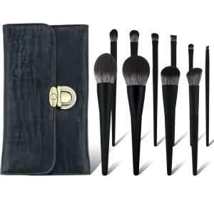China 10pcs Premium Cosmetic Makeup Brush Set Cruelty Free Microcrystalline Hair Rubber Oil Processing wholesale