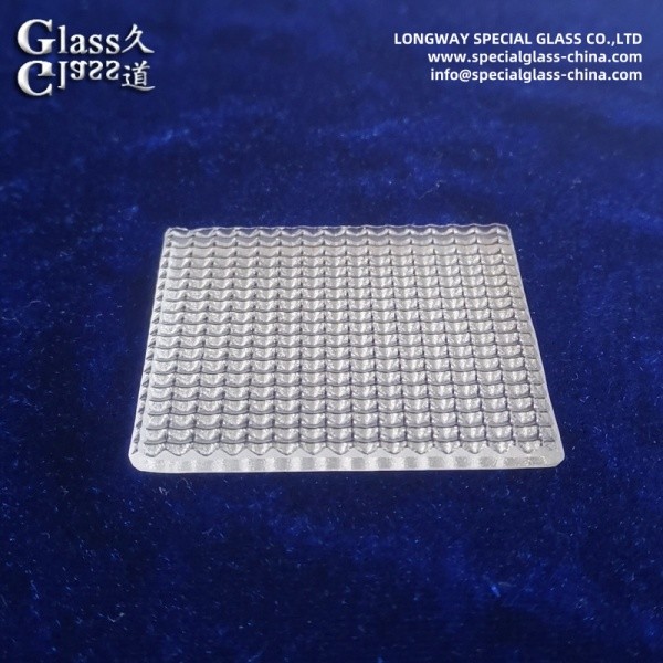 Uv Resistant Textured Borosilicate Glass Lens For Diffused Led Lighting Fixtures