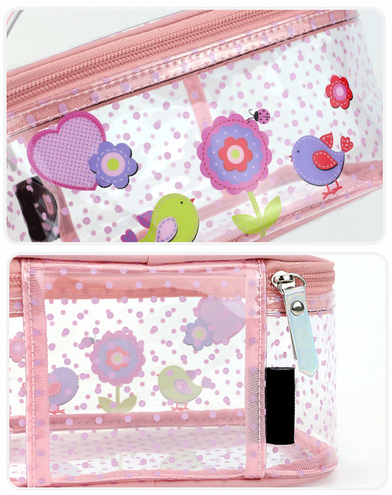 Waterproof Clear Zipper Makeup PVC Cosmetic Bag