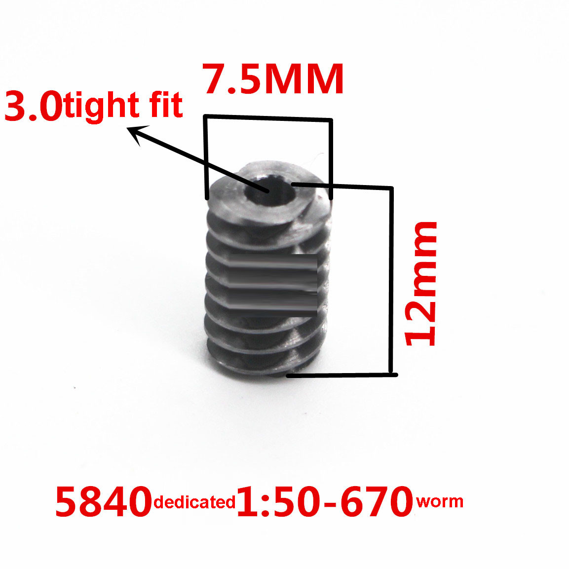 5840 31ZY Worm Helical Gear 12mm height 25 teeth small tooth outer