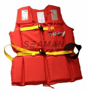 China 210D Polyester Oxford EPE Foam Workers Adult Life Vest With Whistle / Rescue Buddy Line wholesale