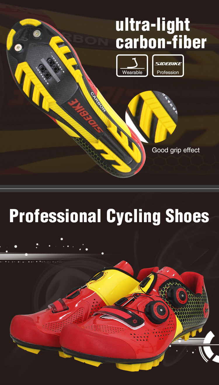 Shockproof Carbon Fiber Cycling Shoes Water Resistant Anti - Collision Design