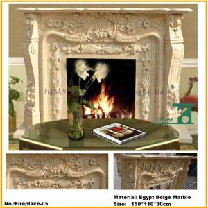 China Hand Carved Yellow Marble Fireplace Shelf wholesale