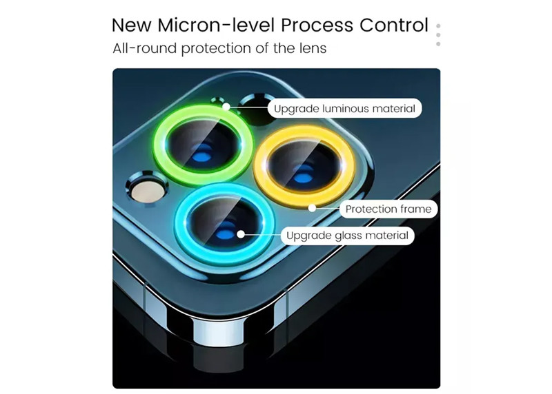Anti Fall Premier Luminous Camera Lens Protector For IPhone 12 Pro Max