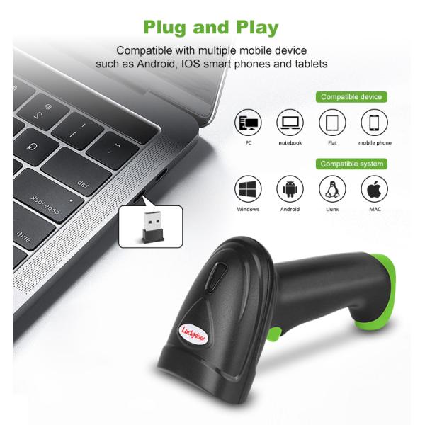 Low Price Scanners From Luckydoor Factory Qr Code Reader Wireless+BT Use with Thermal Printer