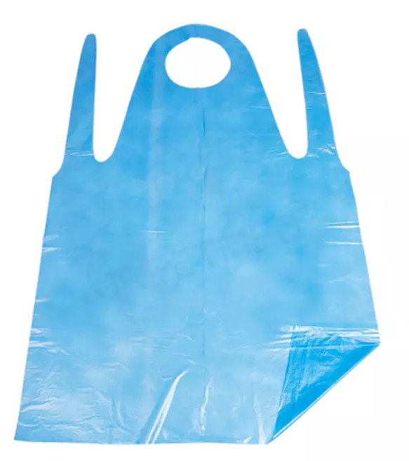 Lightweight Blue Disposable Plastic Apron Anti Barrier 0.04MM Thickness