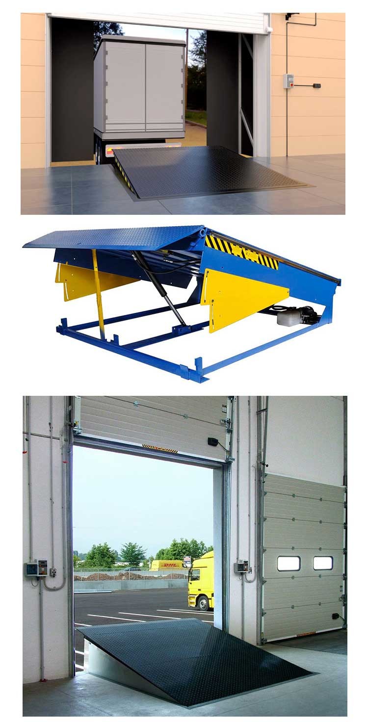 Welding Loading Dock Leveler Truck Container 0.75KW Automatic Plate 6000kg capacity