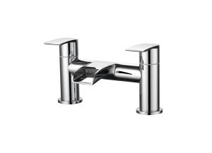 China Double Handles Chrome Finish Brass Bath Shower Mixer Taps T8114 wholesale