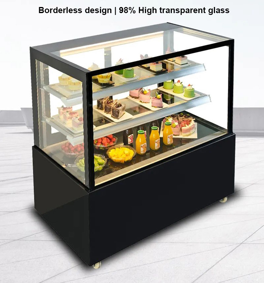 Mini Customized Glass Door Display Chiller Refrigerator Cabinet Cake Showcase Hcs-08f