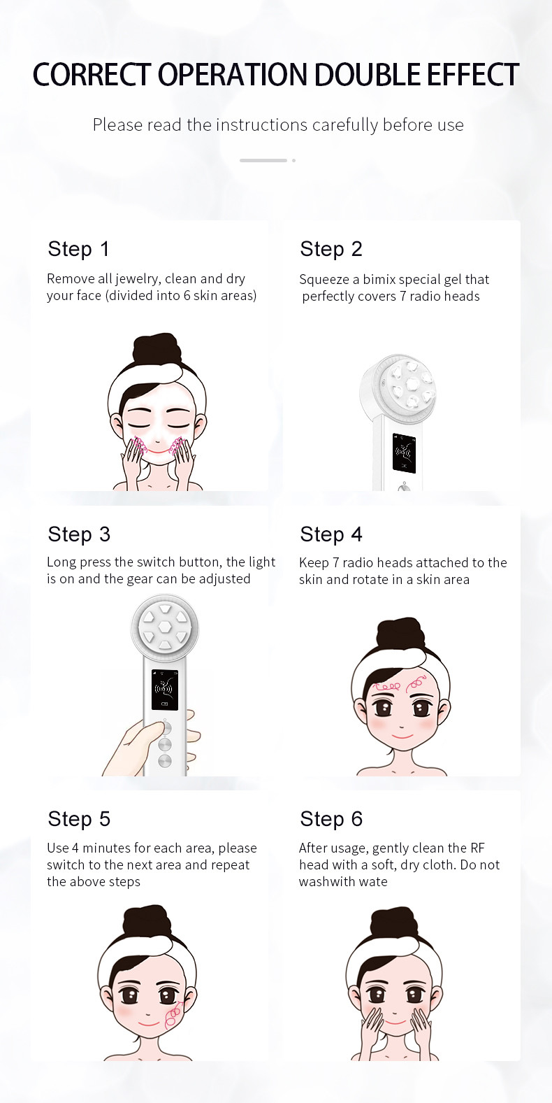 Collagen Regeneration 90Khz RF Facial Toning Device