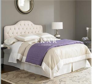 China New Simple Double Bed Design in Woods Tufted Bed wholesale