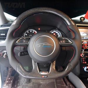 China Audi Q3 Q5 Carbon Fiber Leather Steering Wheel Buttons Customized wholesale