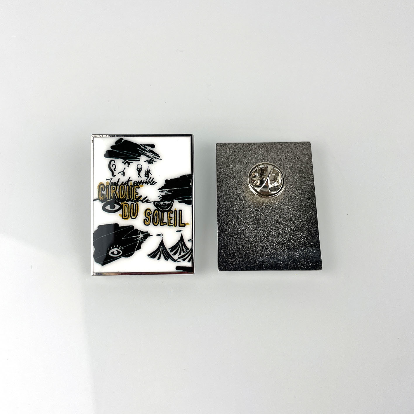 Custom Zinc Alloy Soft Enamel Lapel Pin Badge With Offset Printing And Epoxy Coating