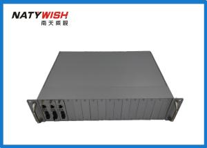 China 16 Slots 19&quot; Fiber Media Converter , Card Module Type Industrial Grade Media Converter wholesale