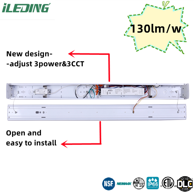LED 34W 4FT Strip Mount Lights IP65 Linear Supermarket Lamp Fixtures 5- for Supermarket