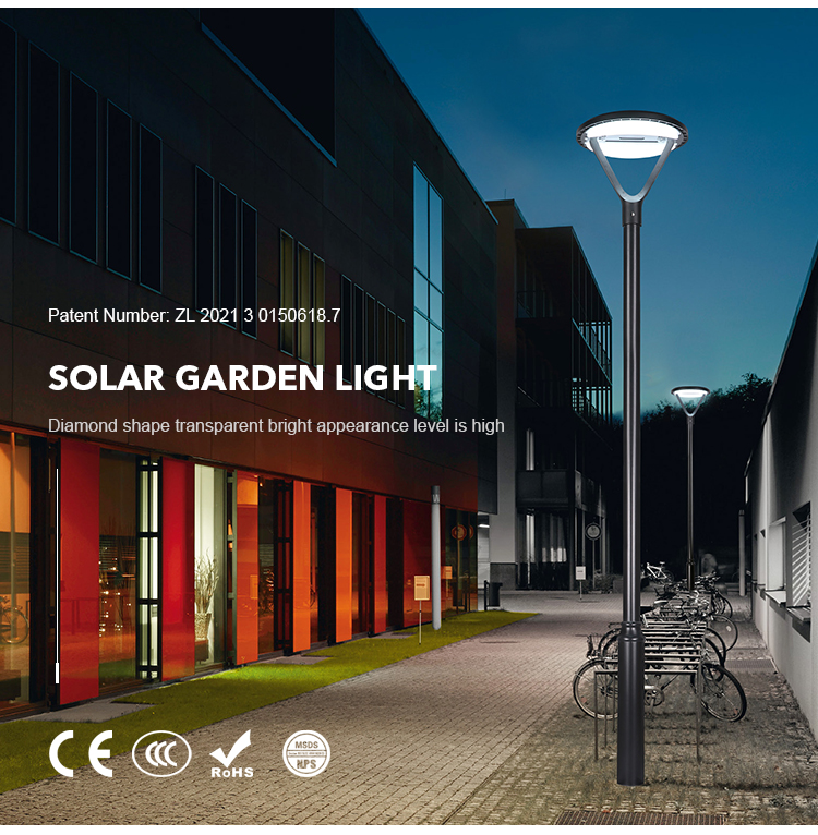 Intelligent Round Outdoor Garden Solar Light Human Body Sensor Street Light 20W 5V