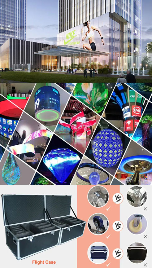 Curtain 3D Outdoor Led Display Screen P2.5 P3 P4 P6 P8 P10 Panel