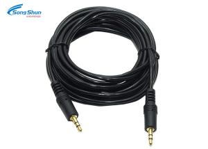 China Custom 3.5 Mm Audio Wire Car Aux Cord For Stereo Headphone Headset 7/0.16 Bare Copper wholesale