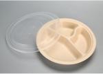 Clear disposable biodegradable pet fast food tray clamshell container white