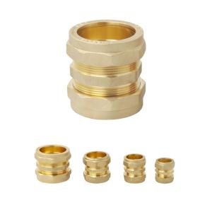 China Brass Straight Equal Coupler Brass Compression Fittings wholesale